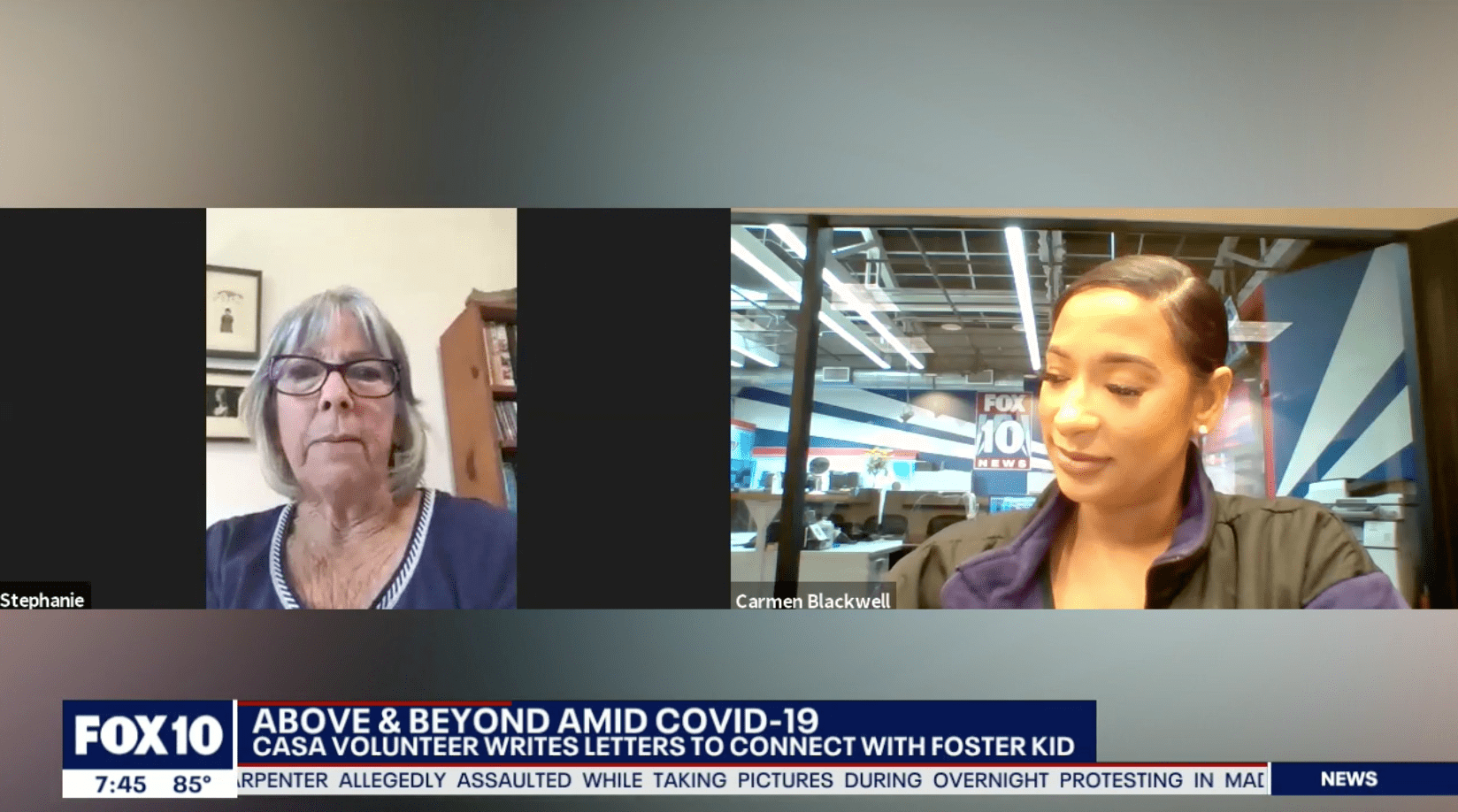 CASA Volunteer Goes Above and Beyond with Connecting with her CASA Kid